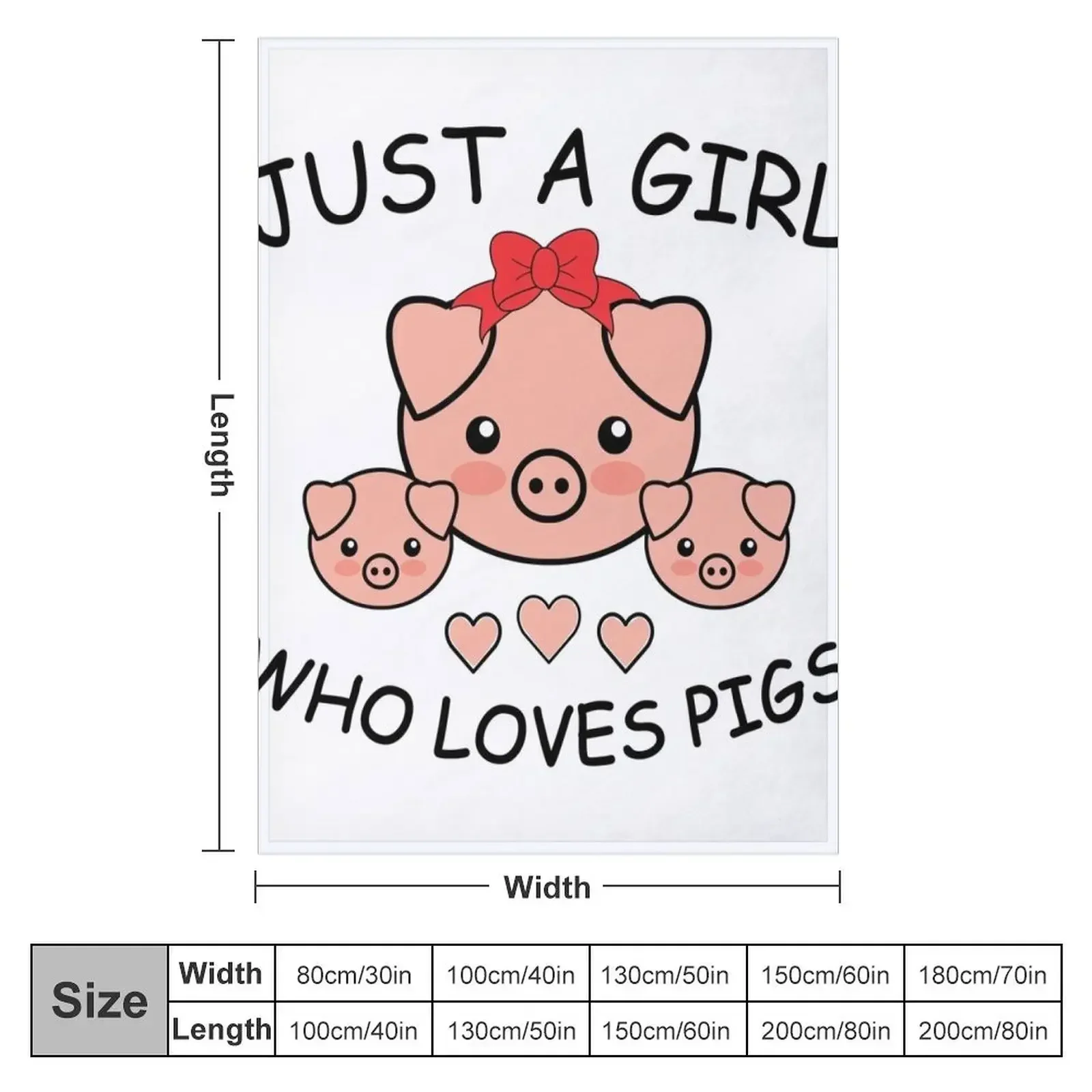 Just a Girl Who Loves Pigs, Cute Pigs Throw Blanket Tourist Sofas wednesday Blankets For Bed Blankets