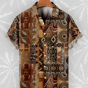الصيف الرجعية قصيرة الأكمام البوهيمية القبيلة الأفريقية قمصان طباعة ثلاثية الأبعاد للرجال 2023 عارضة هاواي بيتش اجتماعية قمم كبيرة أفضل 8 قمصان رجالية أفريقية مبيعة - رقم 5