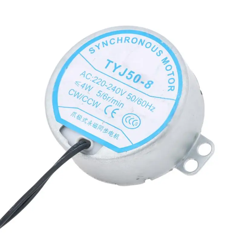Versatile TYJ50-8 Synchronous Motor Supporting Shaking Head Feature For Floor Fans In Multiple Settings