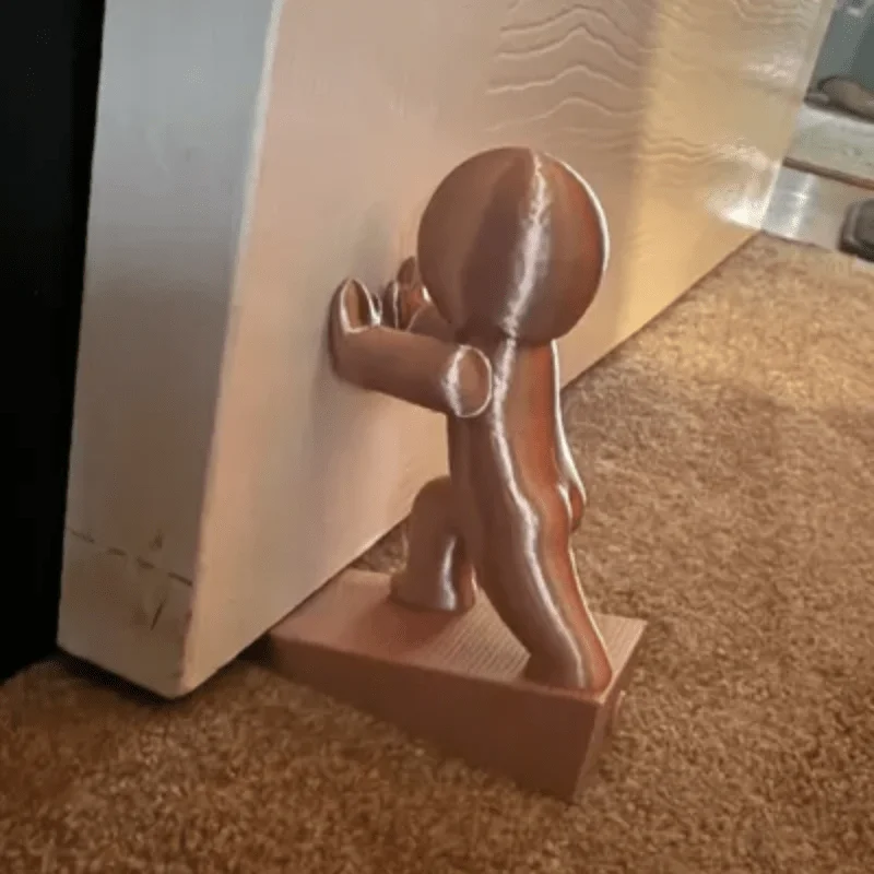 Cartoon Little Man Door Stopper PET Plastic Non-Slip Door Wedge Decorative Anti-Slam Floor Holder for Bedroom Home Office