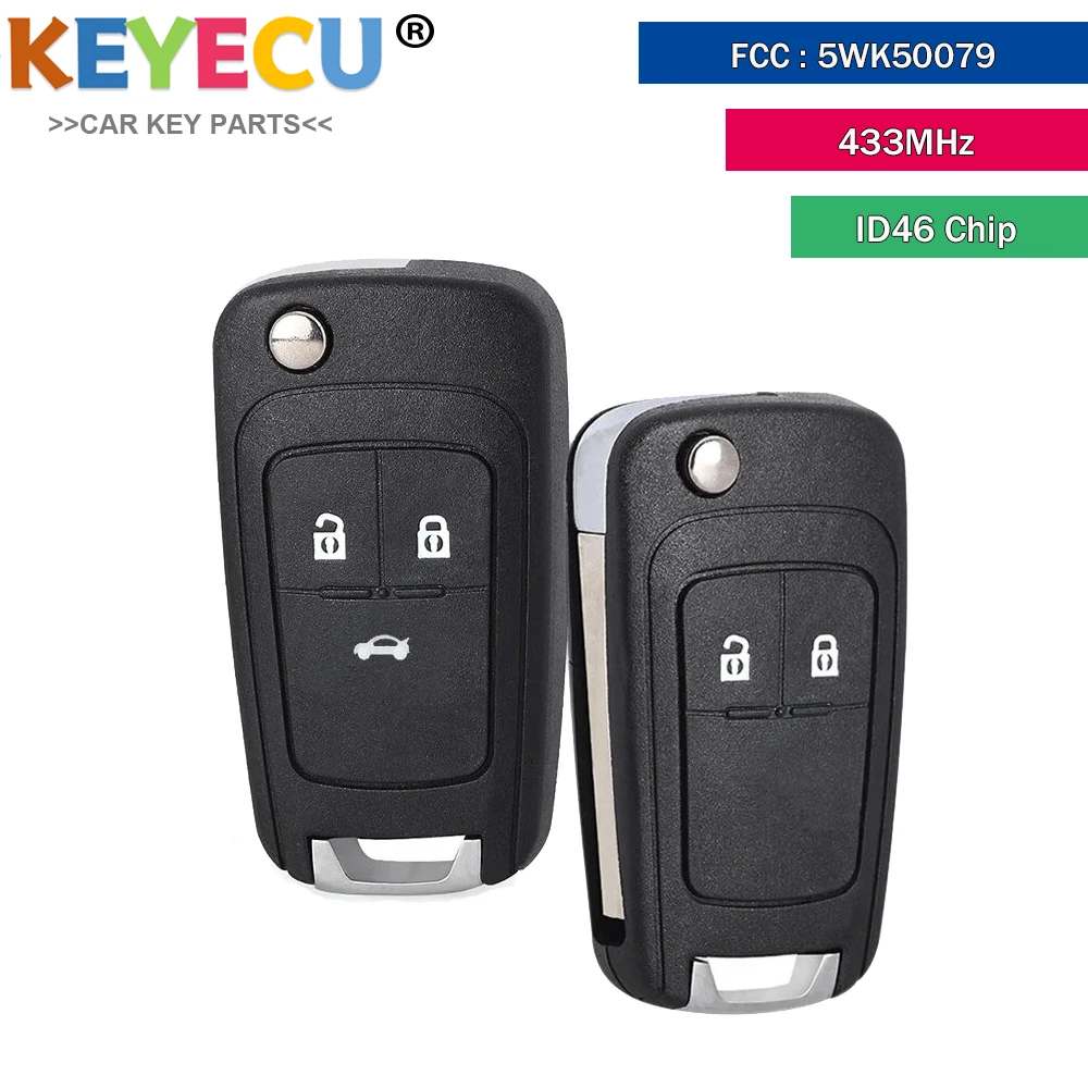 5WK50079 Remote Flip Key 433MHz ID46 For 2009 2010 2011 - 2017 Opel Vauxhall Corsa Tourer Cascade E Zafira Mokka Viva Astra J