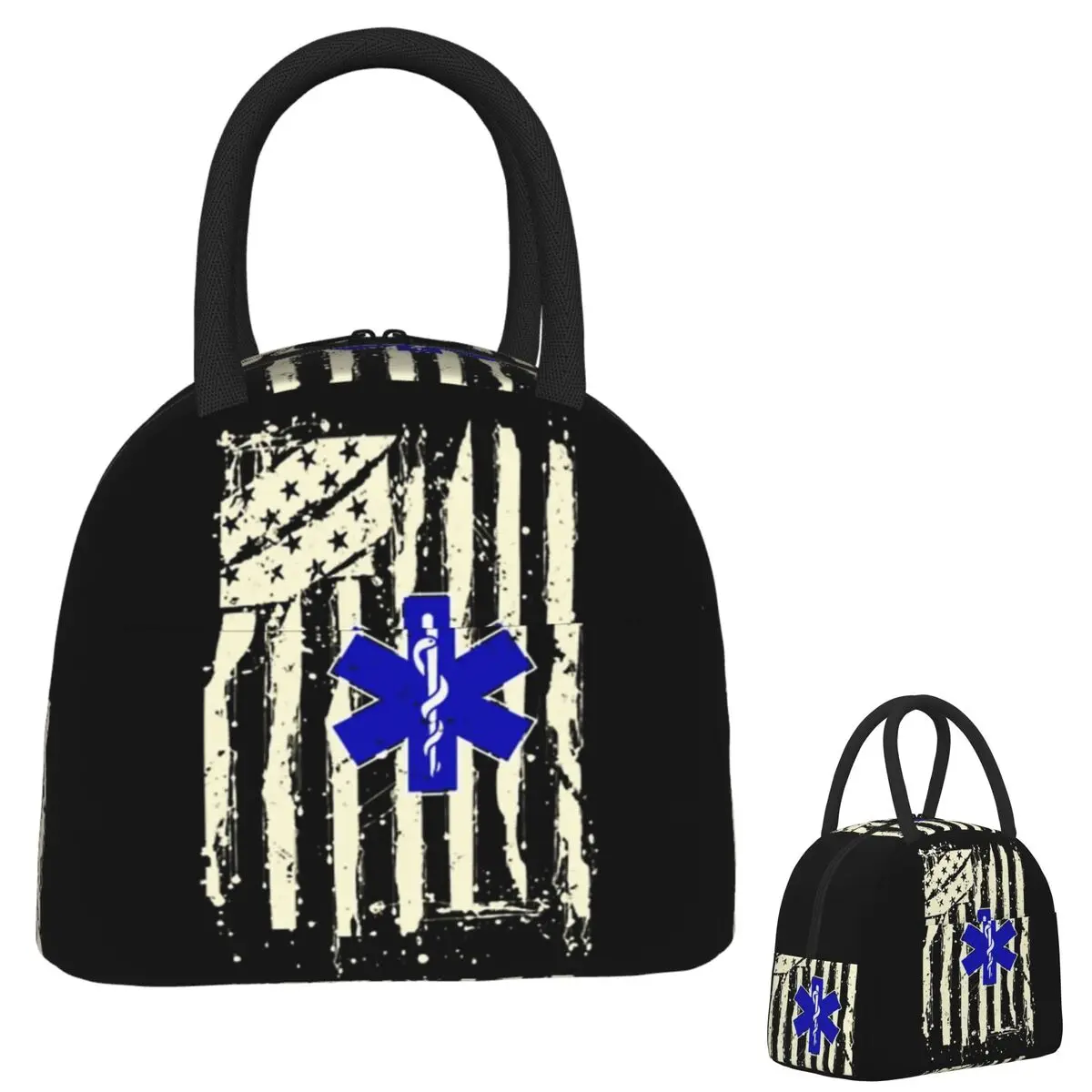 

Emt Star Of Life Lunch Bags Insulated Bento Box Portable Lunch Tote Leakproof Picnic Bags Cooler Bag for Woman Kids Office