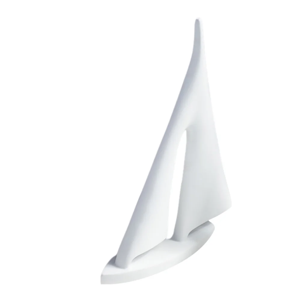 

Sailing Model Ornament Resin Sailboat Decor Desktop Adornment Craft Creative Simple Style Accessories