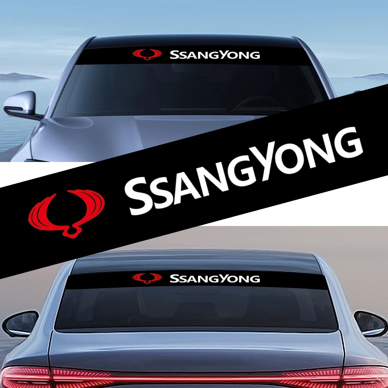 

Декоративная наклейка на переднее окно автомобиля для Ssangyong Rexton 2 Tivolan Musso Tivoli Kyron Actyon Sport Korando Turismo Ssang