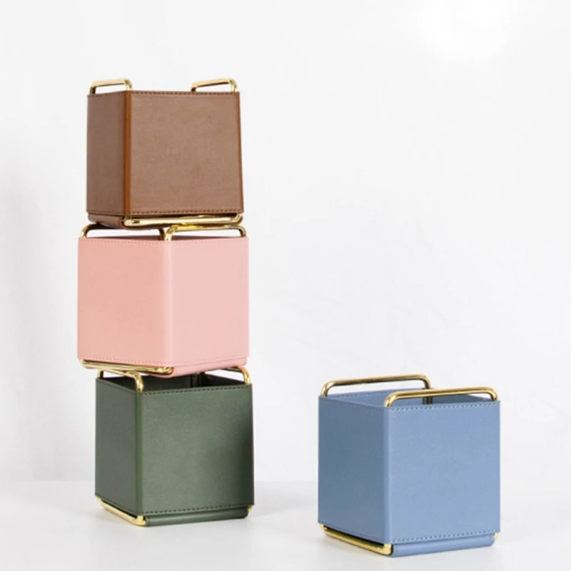 E9LB حامل مستحضرات التجميل الجلدي العتيق لصندوق حامل جهاز التحكم عن بعد للمنزل سعة كبيرة