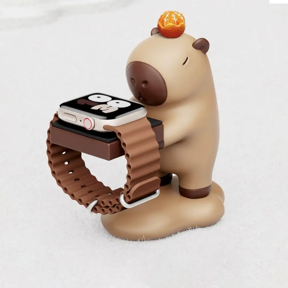 Soporte de carga para reloj Capybara, base de carga de diseño bonito Kawaii, soporte de carga antideslizante multifuncional para Apple Watch