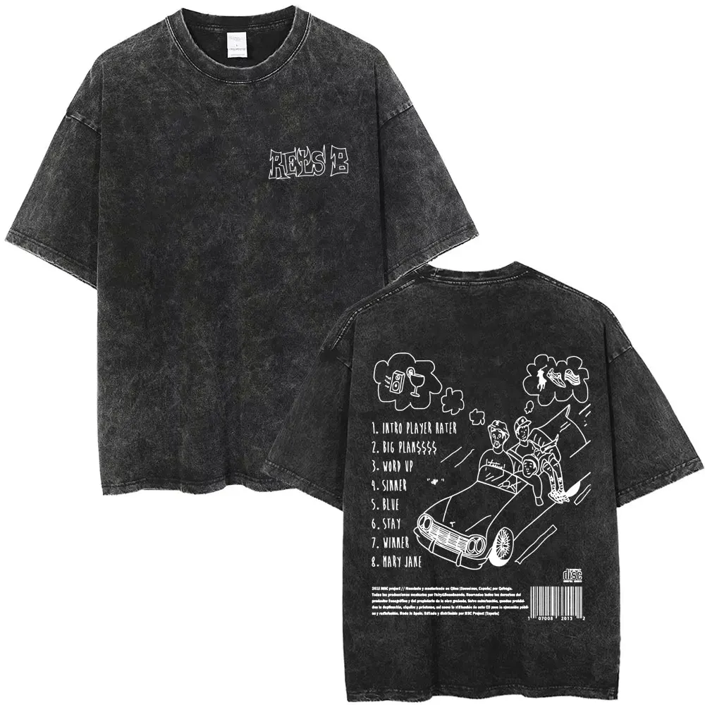 

Washed Vintage Rapper RELS B Skinny Flakk 2025 T-shirt Men Women Hip Hop Fashion Pop Music T Shirts Men's Casual Cotton T-shirts