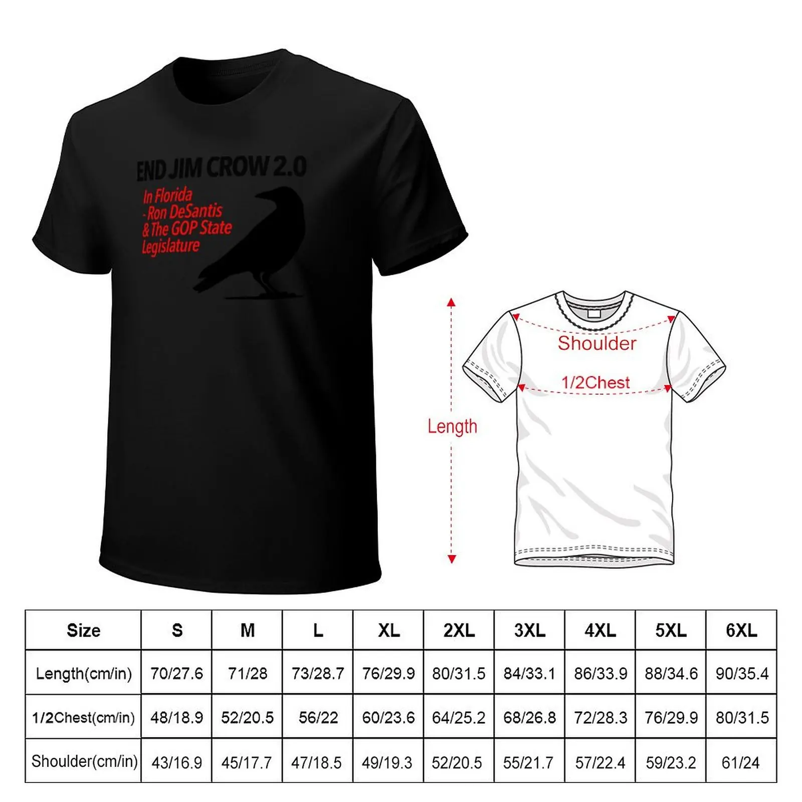 End Jim Crow 2.0 T-Shirt oversized graphic tee sublime tee shirts for men