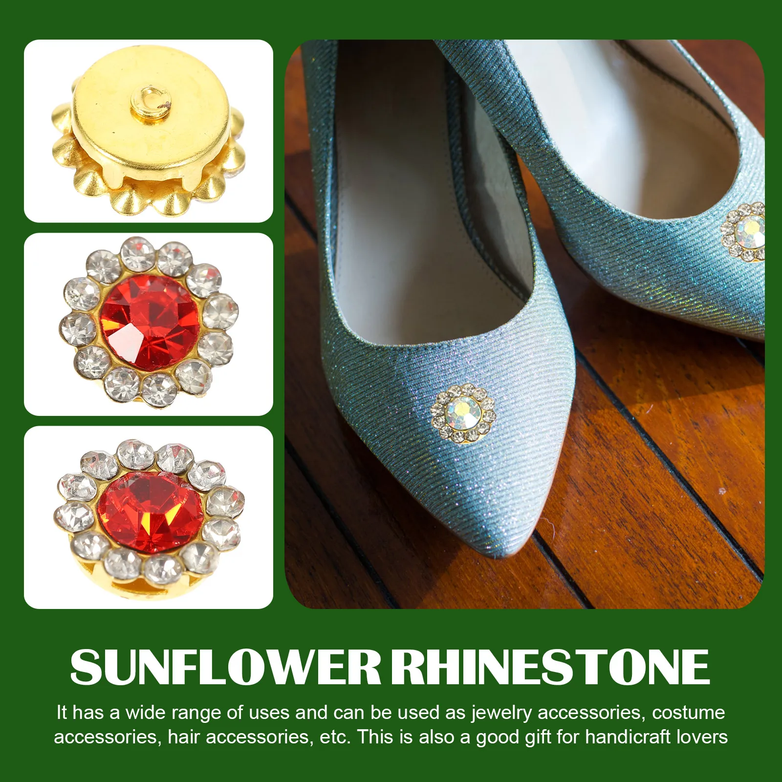 

200pcs Sunflower Hair Accessories Bright Color Fine Workmanship For Diy Clothing Shoes Bags Wedding Party Decor Sewing Claw