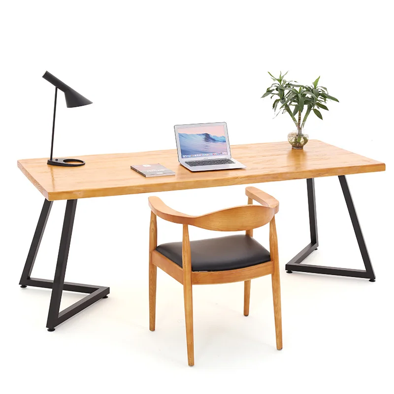 

Solid wood computer desk, simple desktop, modern desk