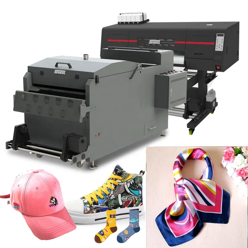 Widely Used 60CM DTF Machine 24 inch Pet Film with Two XP600 Printing Heads and One 40*60CM Heat Press