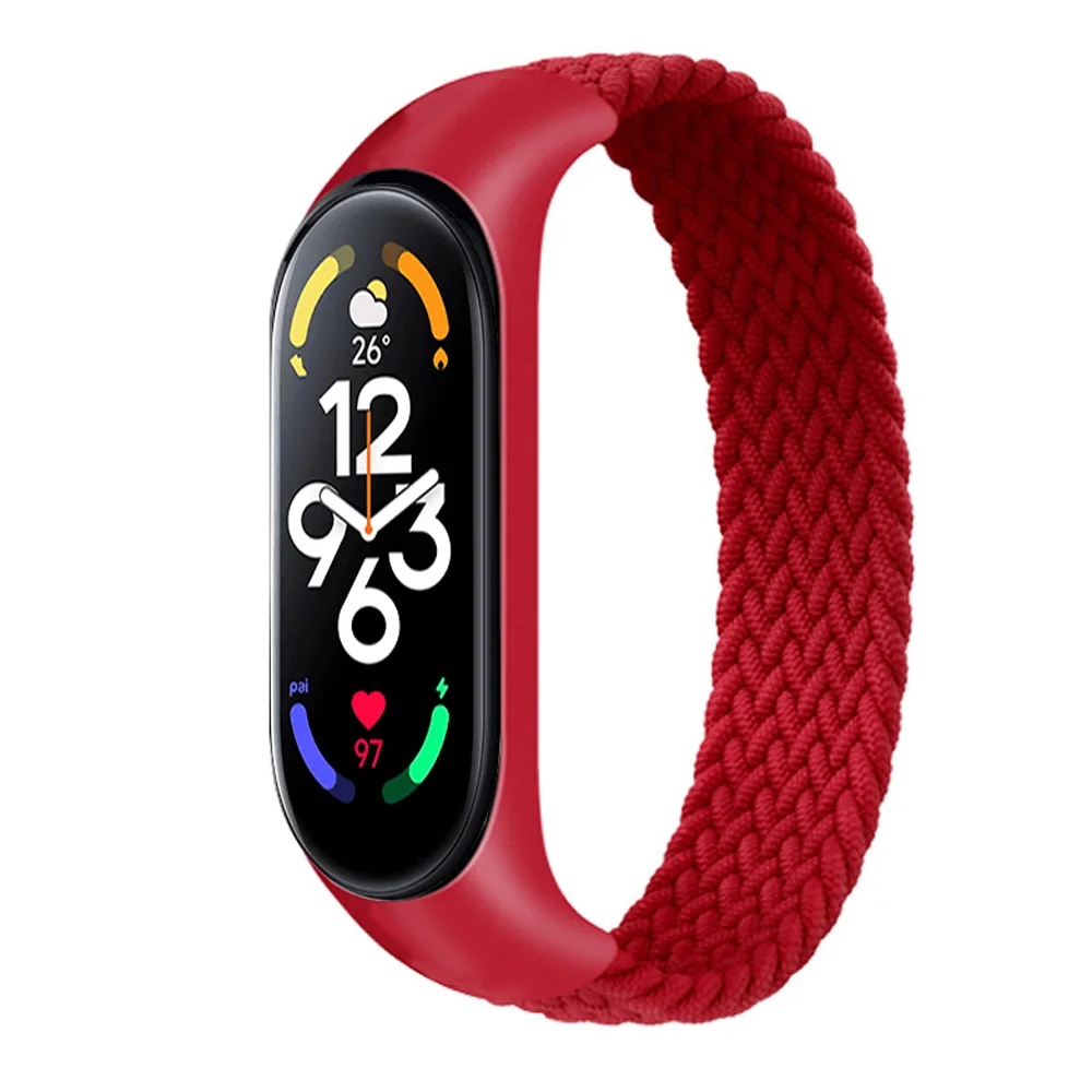 Gevlochten Solo Loop Band Voor Xiaomi Mi Band 7 6 5 4 3 Nfc Nylon Vervangende Riem Armband Correa Mi Band 4 5 6 7 Band