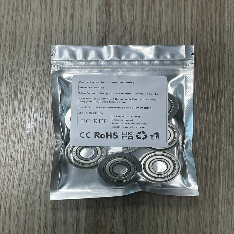 

10PCS F609ZZ 9x24x7 mm High Quality ABEC-7 Bearing Corrosion Resistielded Bearings Double Metal Shield (ZZ) for Motors Gearboxes