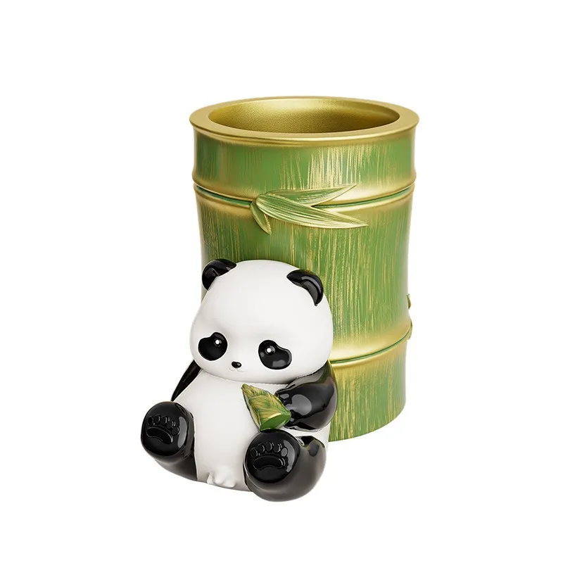 

Cute Panda Pen Holder Cultural and Creative Gift for Teachers' Day - Healing Desktop Decoration Ornament for Study Room & Office