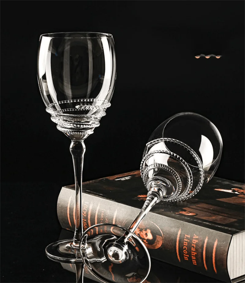 Luxurious Crystal Glass Goblet Glass Diamond Drawing Entangle Glass Cup Champagne Cocktail  Wine Glass