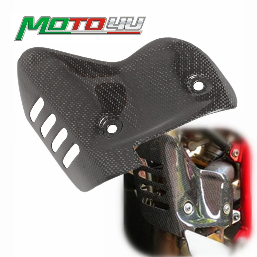 MOTO4U For Ducati 848 1098 1198 Carbon Fiber Exhaust Cover For Termignoni exhaust Exhaust Heat Shield Motorcycle Accessories