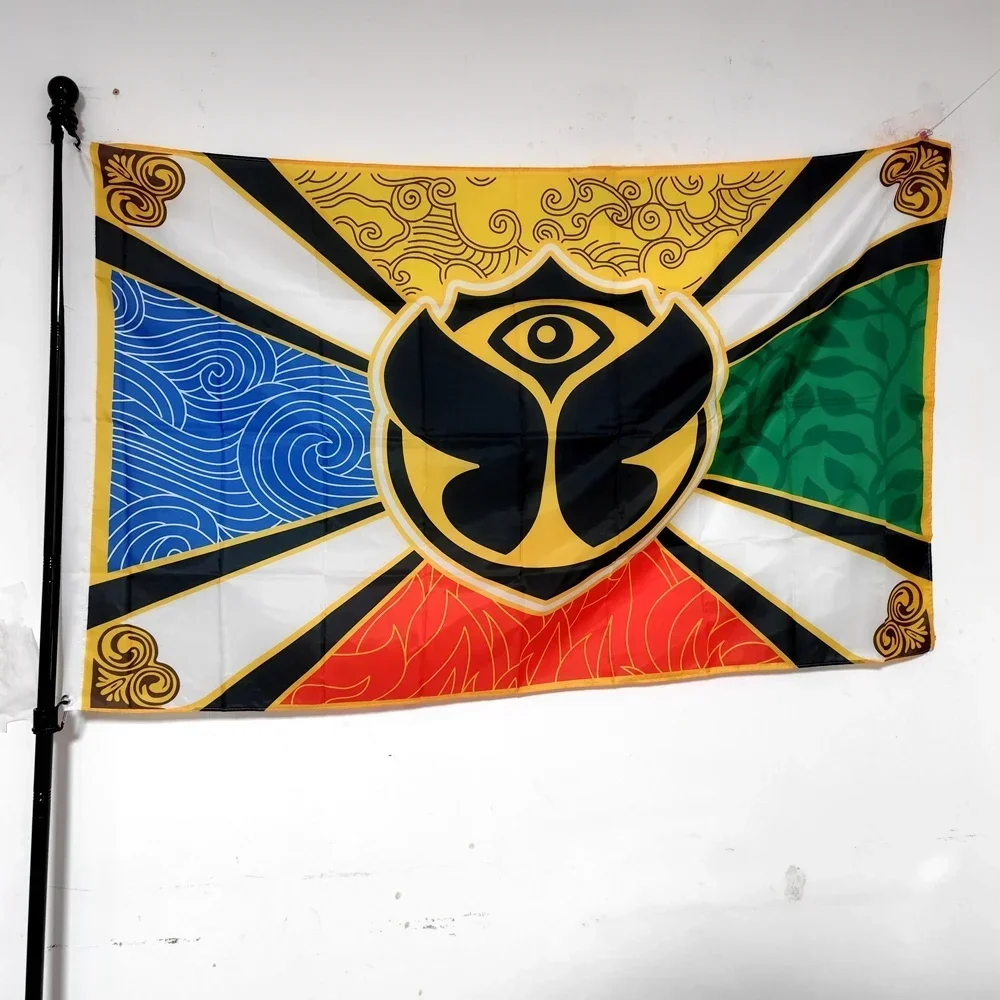 Tomorrowland Flag 90x150cm Music Festival Banner, Polyester for Wall Hanging Outdoor Decor