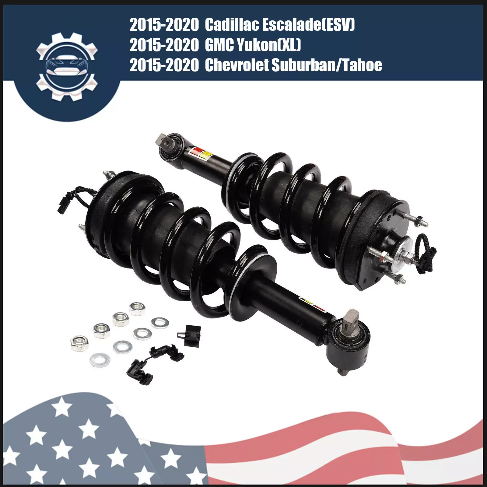 AP02 Pair Front Loaded Quick shock Struts Magnetic Ride for 2015-20 Cadillac Escalade GMC Yukon  Suburban Tahoe