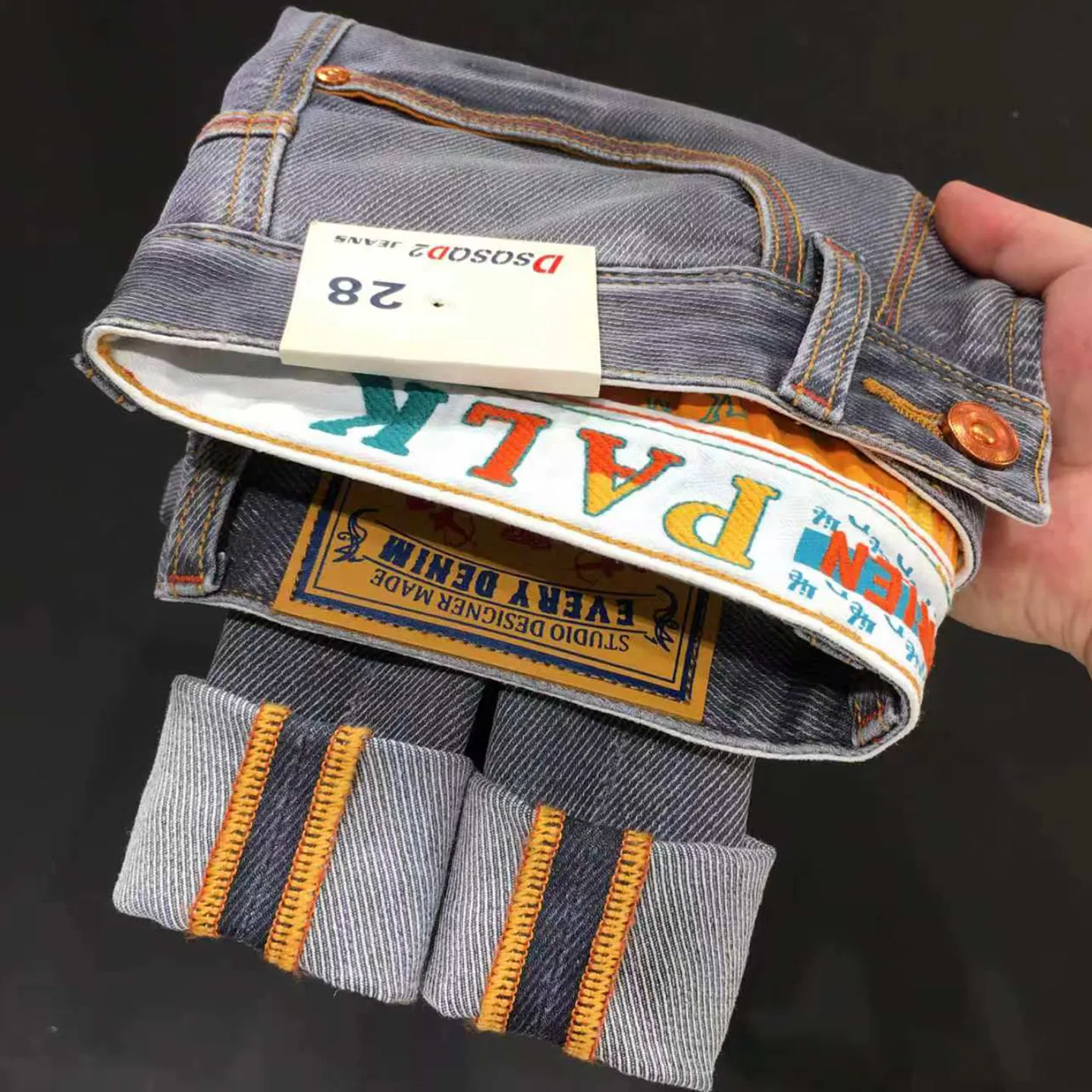 

Printed Spring/Summer Men's Denim Jeans 2026 New Style Smoky Gray Slim Fit Straight-Leg Pants Summer Lightweight