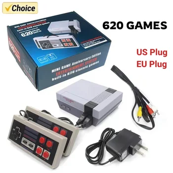 Mini TV Handheld Family Recreation Video Game Console AV Output Retro Built-in 620 Classic Games Dual Gamepad Gaming Player