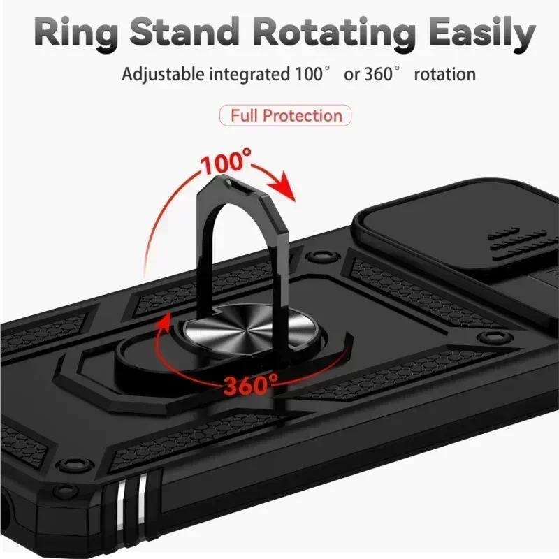 Чехол для Motorola Moto G32, чехол для Moto G32 Coque Fundas Slide Lens Push Window, магнитное кольцо-держатель, задний бампер Moto G32