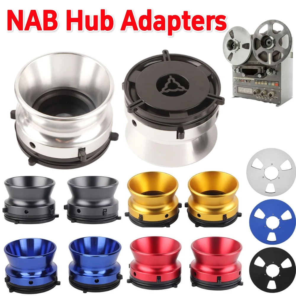 1 زوج NAB Hub محولات Nab Reel Hub محولات مصقولة الألومنيوم 10 بوصة فتاحة ل Studer ReVox ل Akai لمسجل Teac