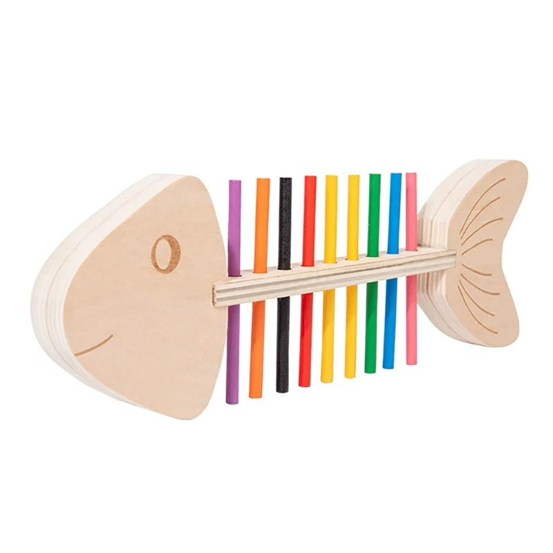 Rainbow Fishbone Puzzle Toy For Toddlers Promoting Color Matching And Thought Training Early Educational Board Game