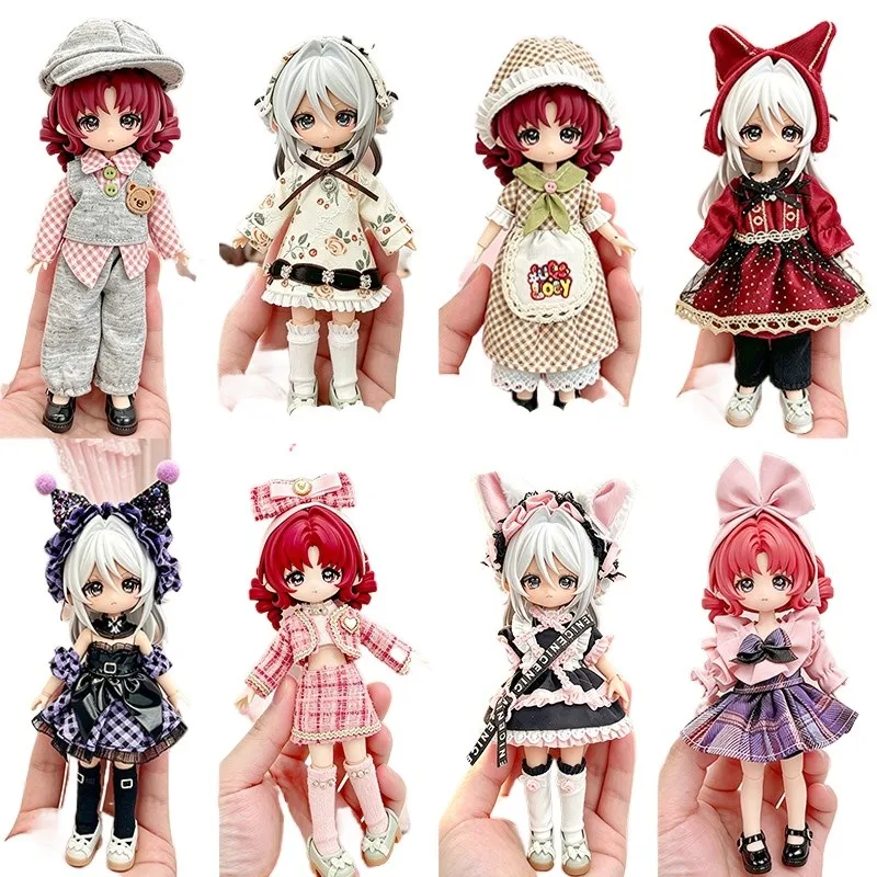 Puppenkleidung, geeignet für 1/8, 1/12 YMY 15-17 cm große Puppen, BJD-Spielzeug (nur Kleidung, keine Puppe)