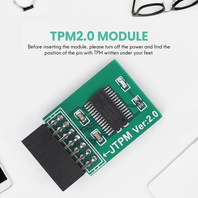 TPM 2.0 modul keamanan enkripsi modul LPC-14PIN kartu jarak jauh 14Pin LPC UNTUK MSI TPM2.0 LPC 14 Pin modul keamanan