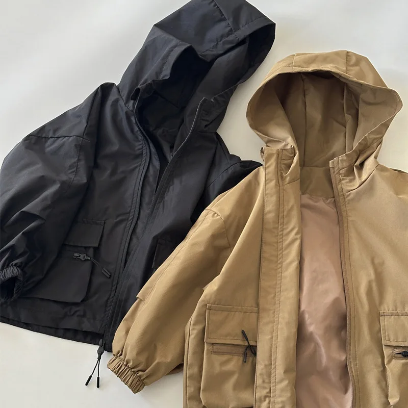 Spring Autumn Boys Jackets Hoody For Kids Waterproof Children Coat Casual Teenager Outerwear School Baby Windbreaker Clothing