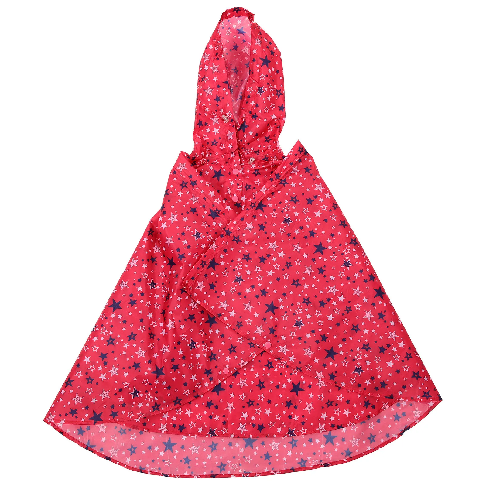 

Kids Hooded School Backpack Rain Ponchos Raincoats Size L Blue Lightweight Long Full Cover Star Cloak Design Rain Ponchos