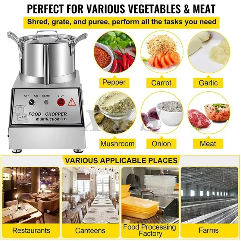 

High Quality Commercial New Locked Structure Food Chopper Electric Meat Grinder Machine
