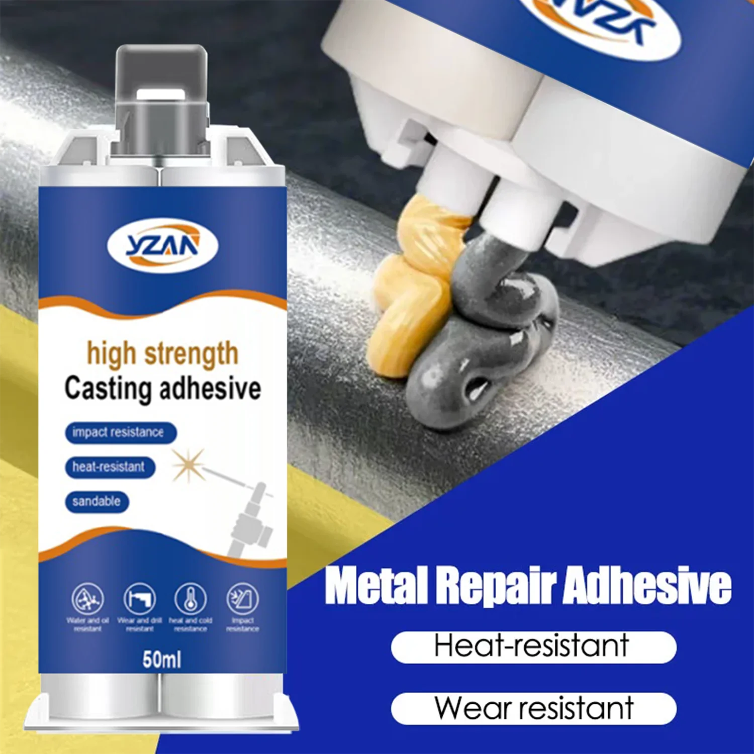 50ml-cold-welding-glue-extra-strong-glue-metal-repair-adhesive-heat-resistance-high-temperature-magic-plastic-industrial-repair-agent-sealant-includes-mixing-tools