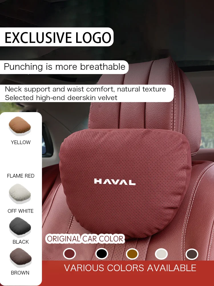 

Car Headrest Lumbar Support Pillow Spine Neck Pillow Seat For NEW HAVAL H6 H3 H9 M6 F7X Dargo POER Plus GT HEV SUV Accessories