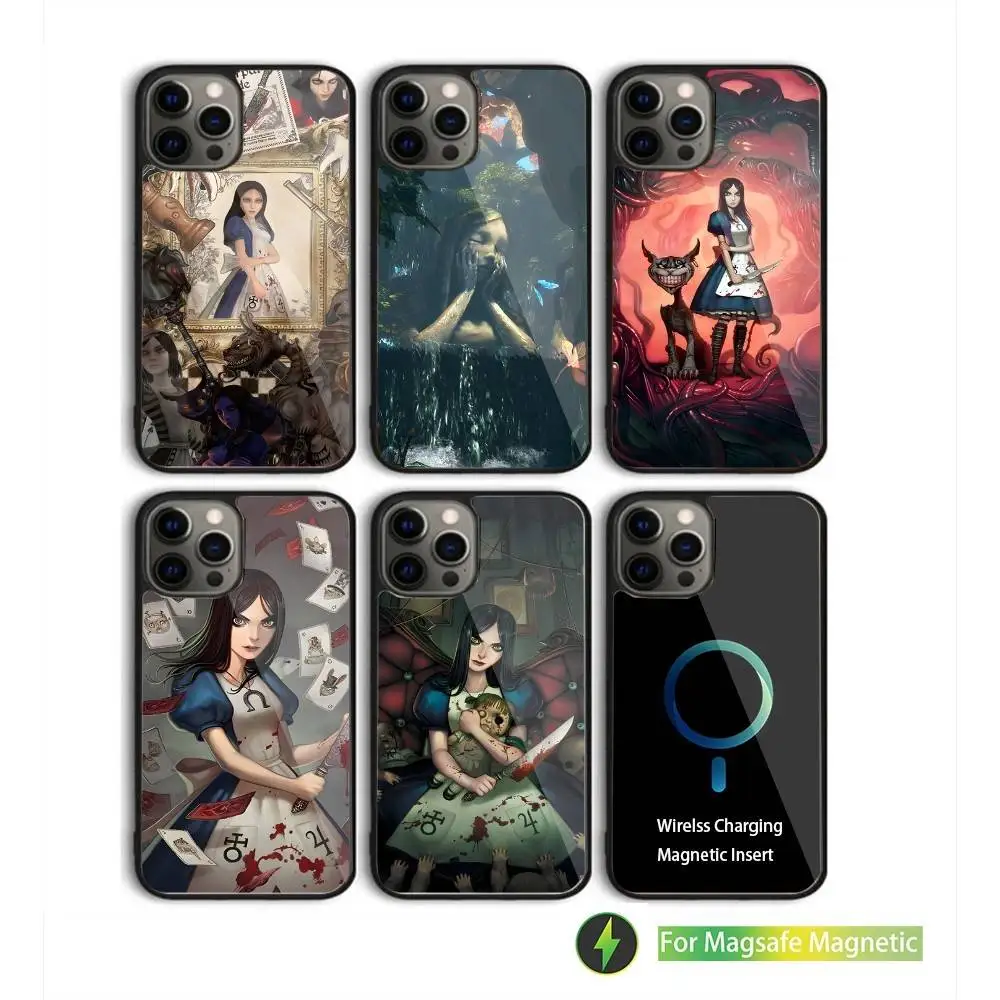 

Alice Madness Returns Game Phone Case For iPhone 16,15,14,13,12,11,Pro,Max,Plus,Mini,SE New Magsafe Magnetic Wireless Charging