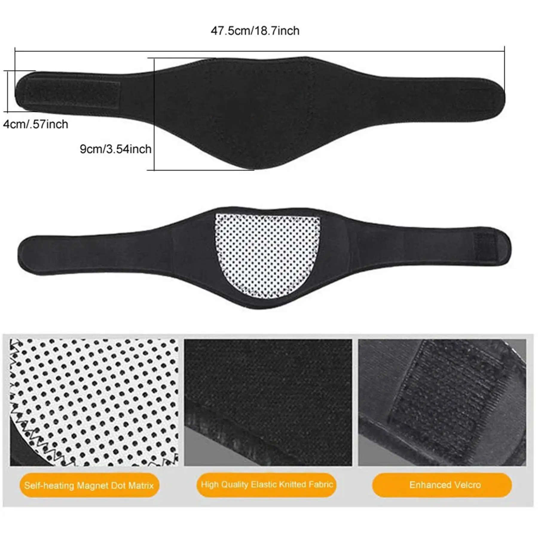 1PC Tourmaline Self-heating Neck Brace Belt Magnet Neck Support Massager Spontaneous Heating Protector Health Care Men Women