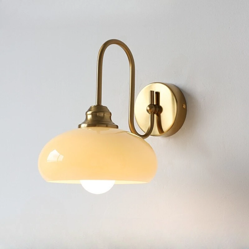 

Postmodern Vintage Wall Lamps Ironwork Glass LED Wall Sconces Living Room Porch Bedside Hotel Corridor Embellish Light Fittings