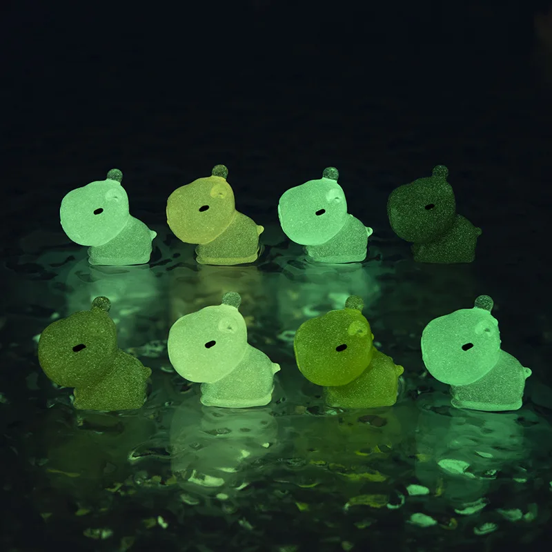20pcs Mini เรืองแสง Capybara Luminous Micro Landscape สัตว์ตัวเลขขนาดเล็กสนามหญ้ากลางแจ้ง YARD Garden อุปกรณ์ตกแต่ง