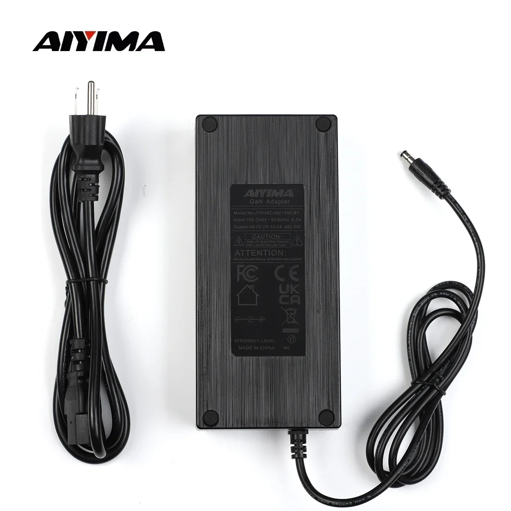 AIYIMA 48V 10A  Gan Amplifier Power Adapter Power Supply For TPA3255 TAS5630 Sound Amplifier Audio Amplificador for A07 A08