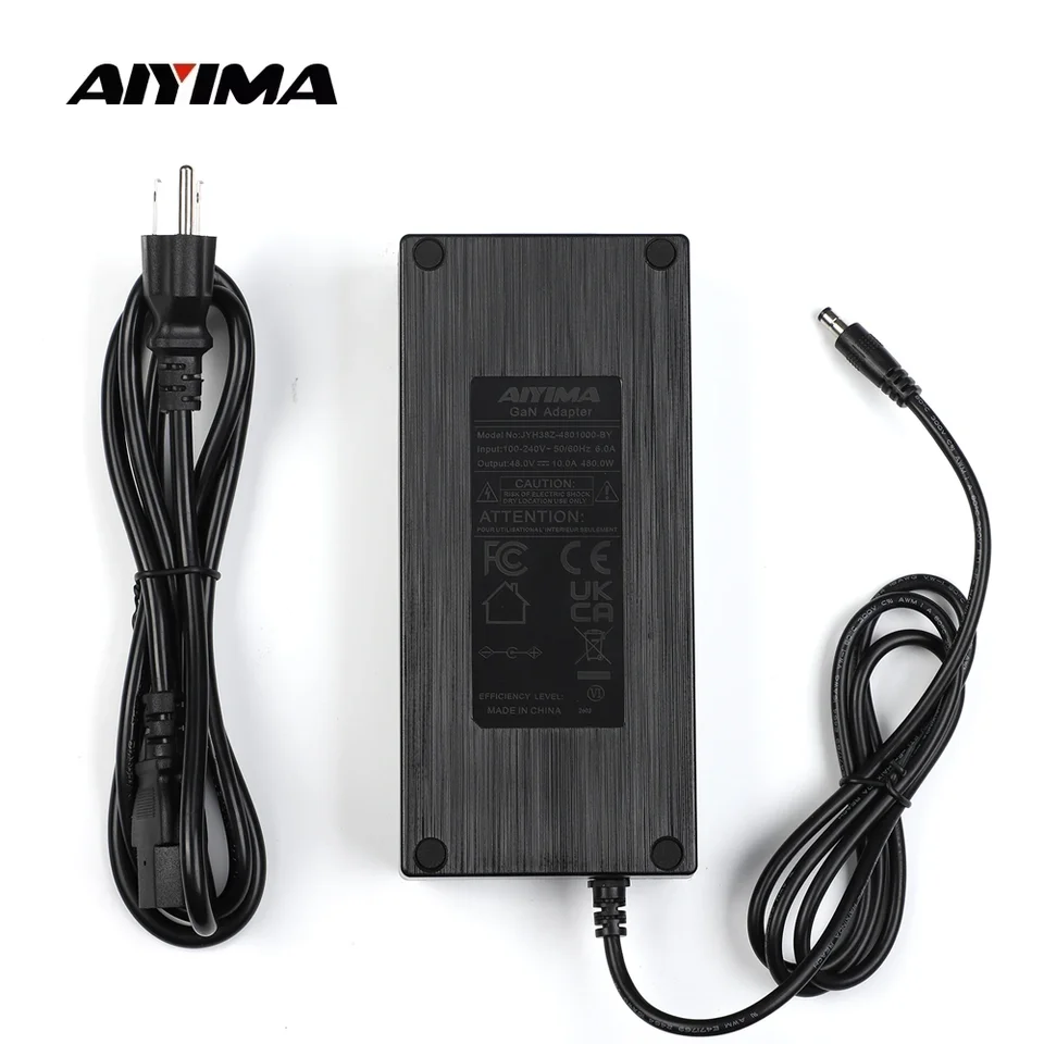 AIYIMA 48V Ganアンプ電源アダプター 48V 10A 電源供給装置 TPA3255