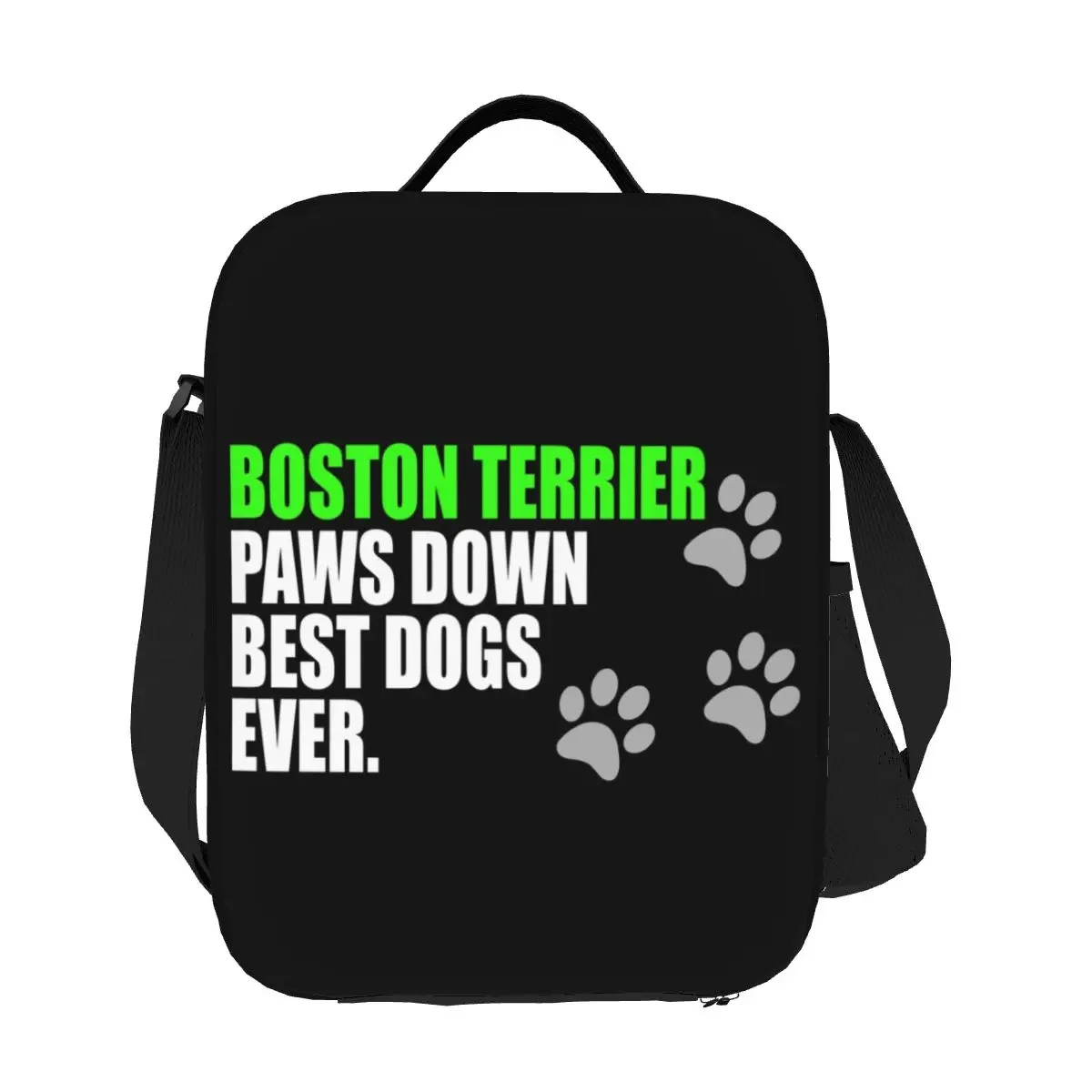 Custom Boston Terrier Lunch Bag Men Women Warm Cooler Insulated Lunch Boxes for Adult Office