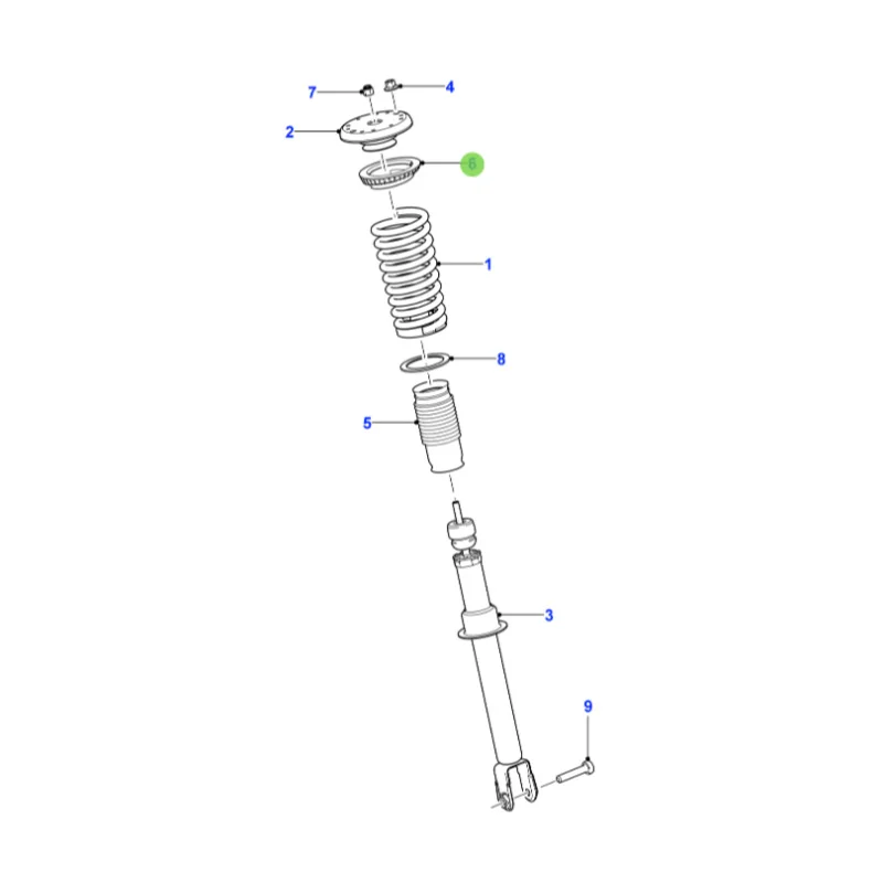 Ja gu ar X K 2006-2014 La nd Ro ve r C2D16903 Spring Isolator