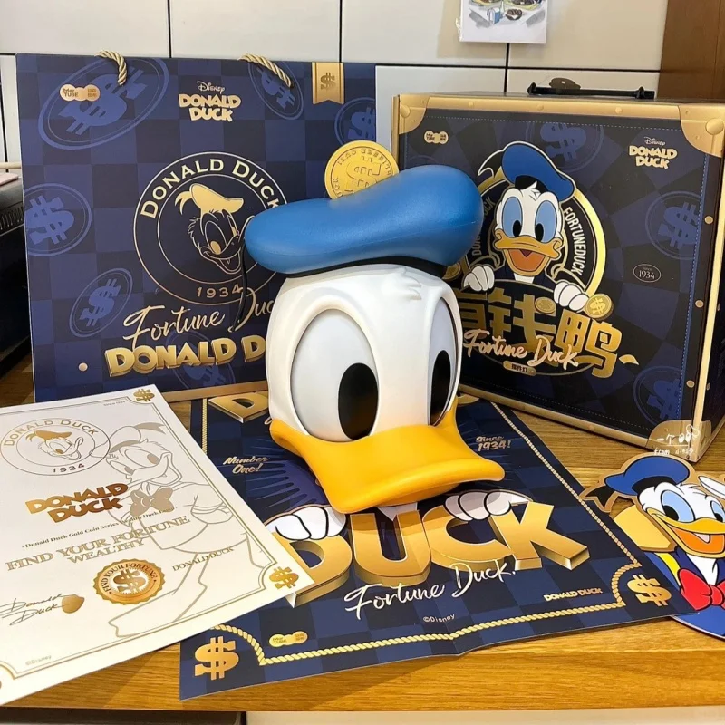 

Новая серия золотых монет Disney Donald Duck, декоративная лампа с богатой уткой, настольное украшение, модные аксессуары для игрушек, подарочная коробка на день рождения, подарок