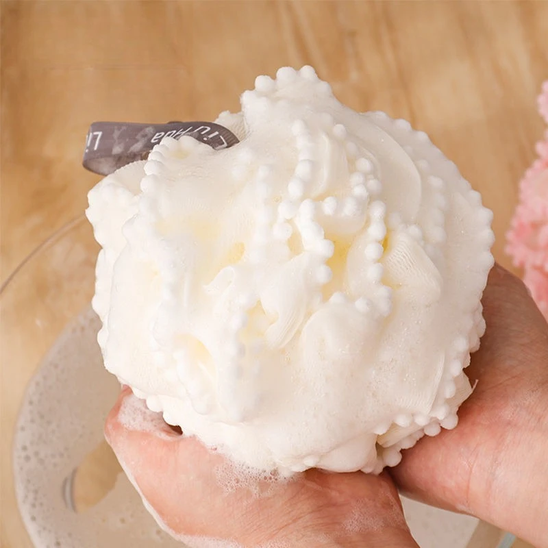 

Soft Mesh Bath Sponge Balls Skin Cleaning Brushes Shower Puff Body Cleaner Exfoliating Scrubbers Bath Flower Bathing Accessories