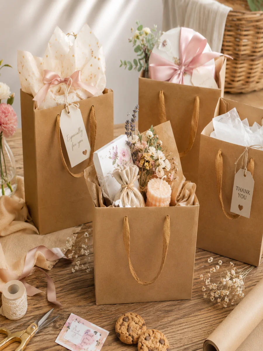 5/10/20/50 Stück Kraftpapier-Geschenktüten, Halloween, Schulanfang, Partys, Geburtstagsgeschenke, Jubiläen, Hochzeiten, Liebhaber – Detail 5