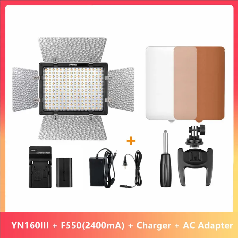 YONGNUO YN160III YN160 III 3200-5500K LED Video Light Studio Kit Photography Selfie Fill Light Lighting for Digital Camera image 3