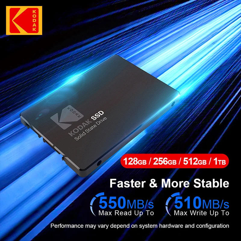 오리지널 KODAK Sata3 SSD 128GB 256GB 512GB 1TB 하드 드라이브, 내장 솔리드 스테이트 드라이브, 550 MB/S, 6 Gb/s, 2.5 인치 노트북 데스크탑용