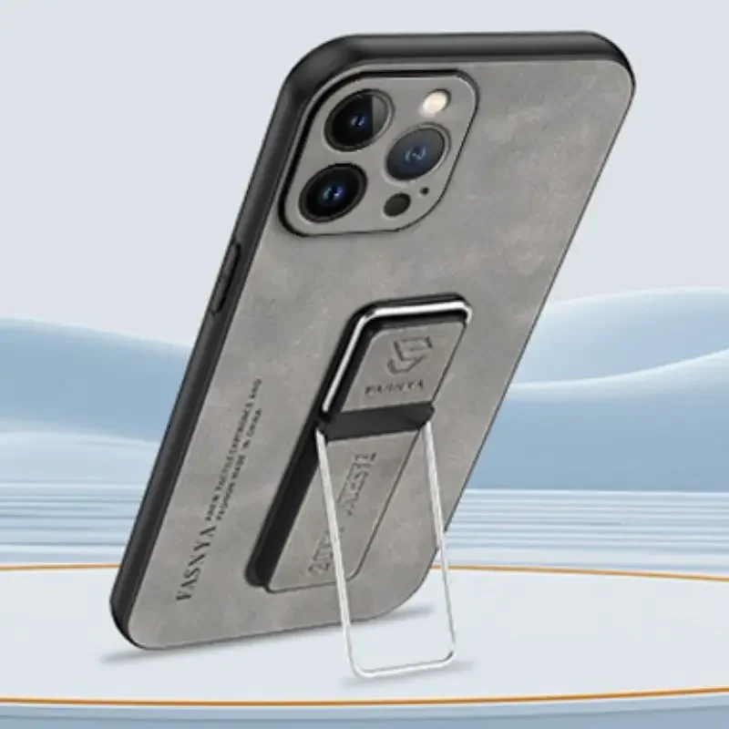 حافظة لهاتف آيفون 16 بلس برو ماكس 16E من جلد الخراف غطاء خلفي للسيارة لهاتف آيفون 16 E 16Pro + ماكس برو 16 مقاوم للصدمات