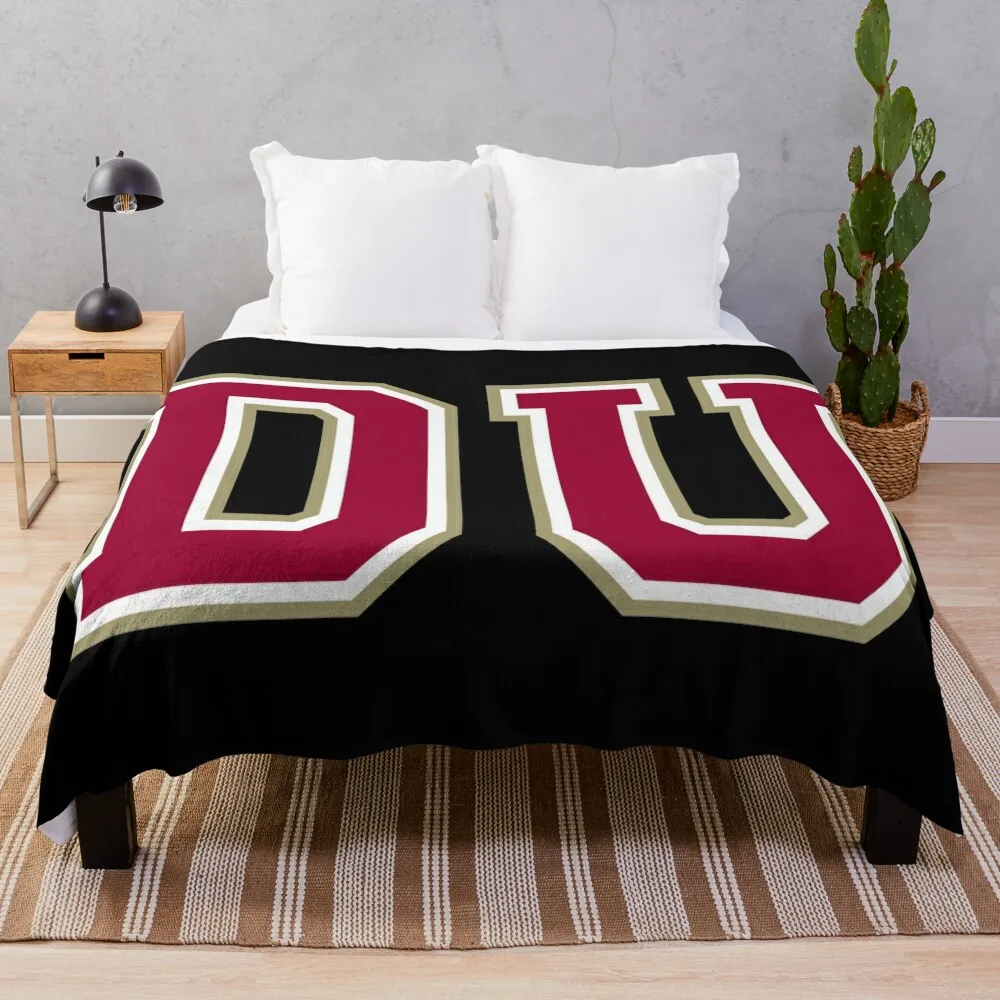 

university of denver college font Throw Blanket Loose for winter Sleeping Bag Blankets