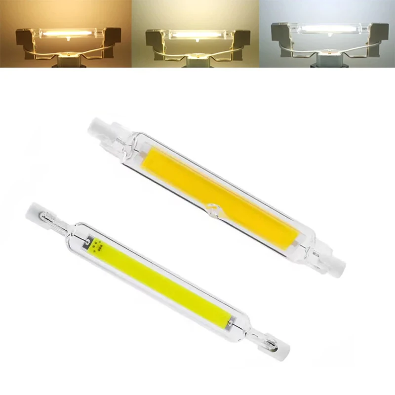 118mm J118 R7S LED Glass Ceramic Tube 10W 20W 220V-240V Light Bulbs Dimmable COB Lamp Foodlight Lighting Home Energy Saving